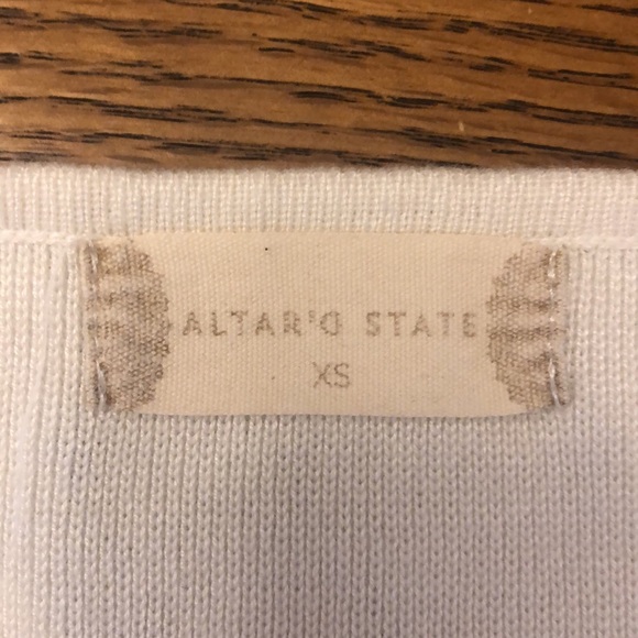 Altar’d State square neck crop top white Long sleeve Junior Size XS TEEN - Picture 3 of 10